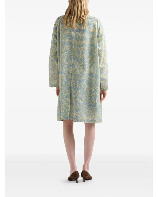 Prada Blue Printed Re-Nylon Raincoat