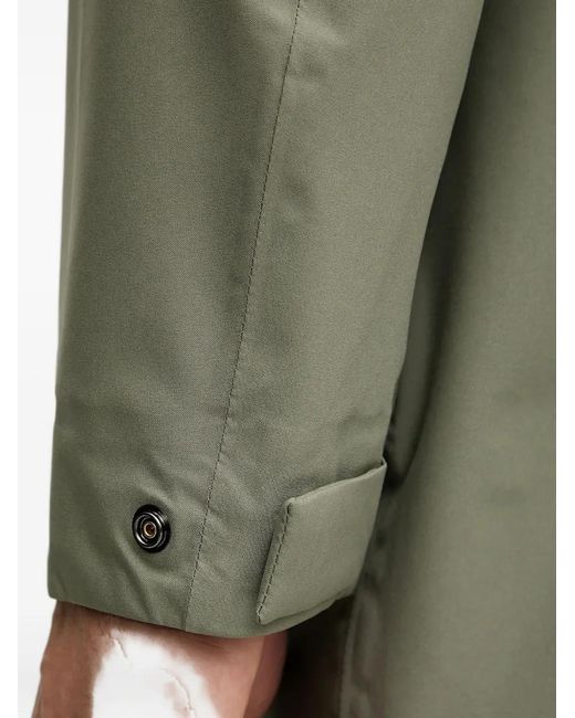 K-Way Green Logo-Patch Buttoned Jacket for men