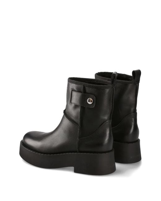 Premiata Black Leather Ankle Boots