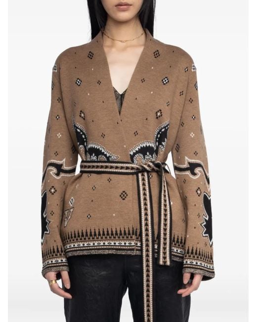 Zadig & Voltaire Natural Kala Wool Cardigan