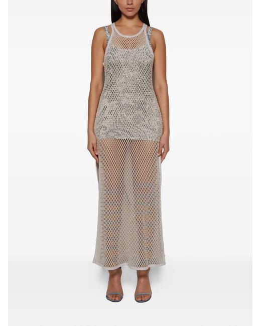 Etro Blue Sleveless Midi Dress