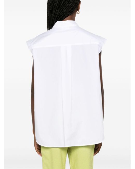 Camisa Canyox con detalle de ganchillo P.A.R.O.S.H. de color White