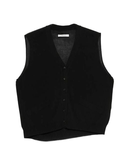 Cordera Black Button-Up Knitted Top