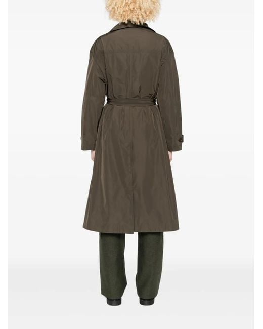 Aspesi Green Belted Double-Breasted Coat