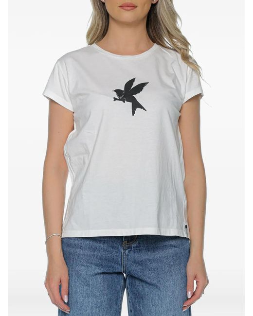 One Teaspoon Gray Classic Bird T-Shirt