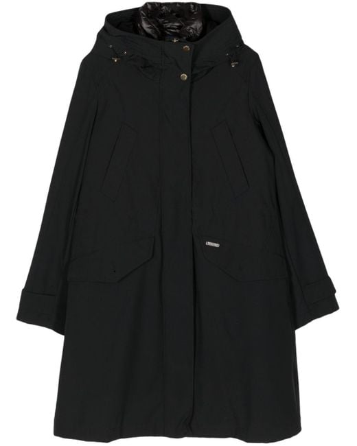 Woolrich Black Galena Hooded Parka Coat