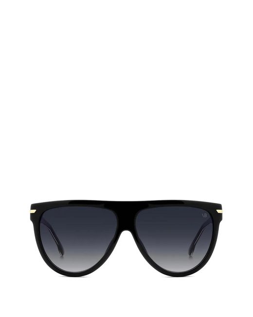 Victoria Beckham Black Lunettes De Soleil À Monture Pilote