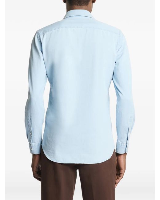 Camicia Denim di Fay in Blue da Uomo