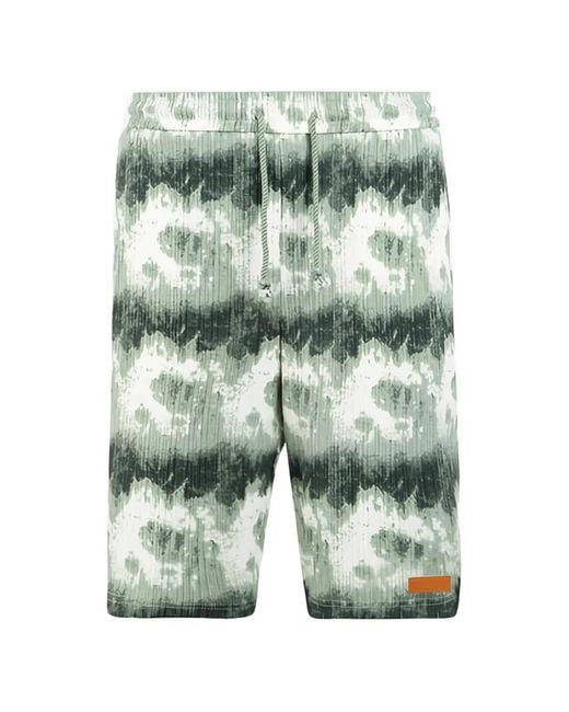 Bermudas Con Cordones Y Motivo De Nubes Maison hideout de hombre de color Green