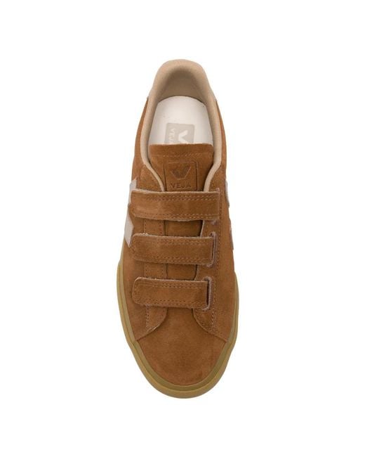 Veja Brown Touch-Strap Sneakers