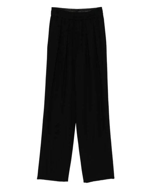 Emporio Armani Black Elasticated-Waistband Trousers