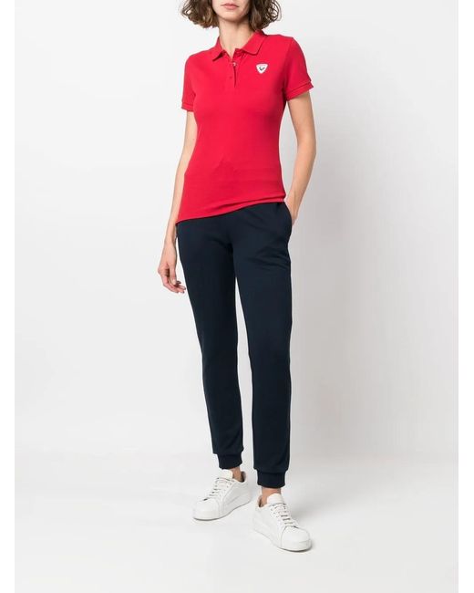 Rossignol Red Logo-Applique Polo Shirt