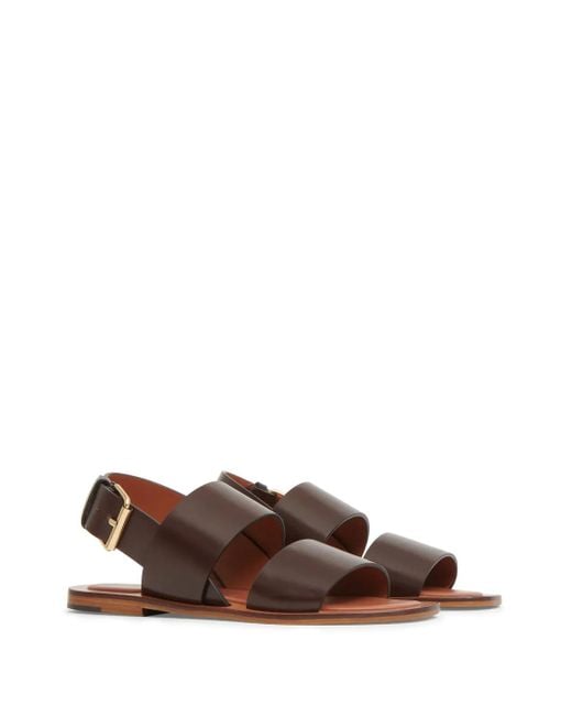 Mansur Gavriel Brown Double Strap Sandals