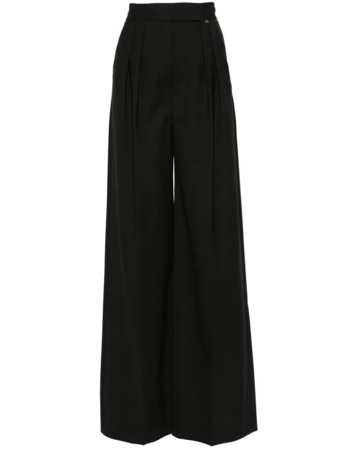 Nissa Black High-waisted Tailored Trousers