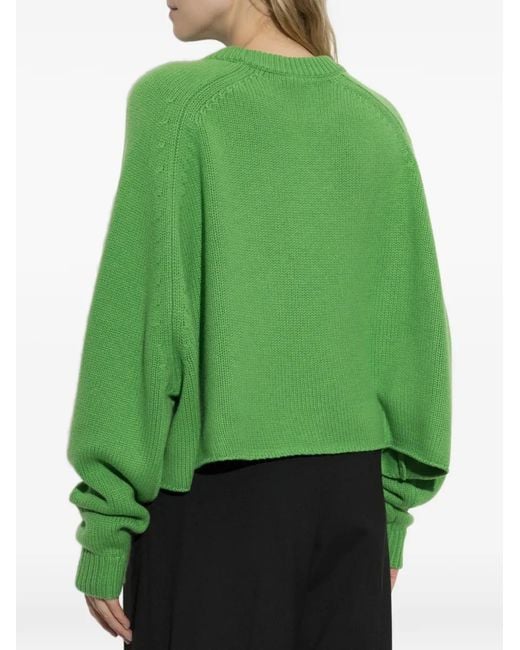 Lisa Yang Green Karine Long-Sleeve Sweater
