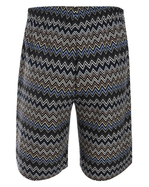 Missoni Gray Zigzag Shorts for men