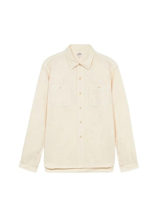 Fortela White Workt Patch-Pocket Shirt for men
