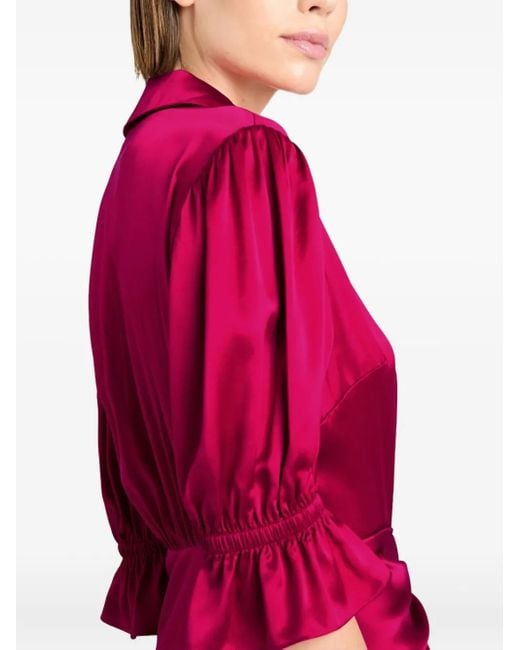 Vestido midi Fabbie con detalle retorcido Cinq À Sept de color Red