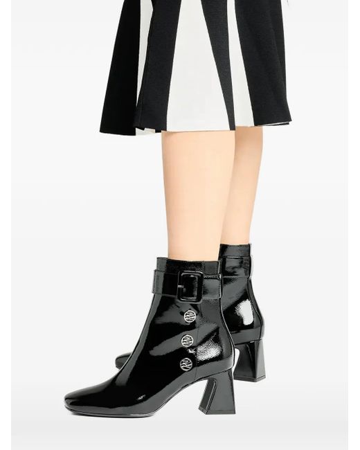Karl Lagerfeld Black 60Mm Beata Buckled Boots