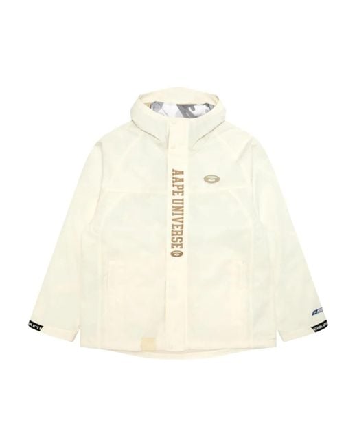 Aape By A Bathing Ape Donsjack Met Lange Mouwen in het White voor heren