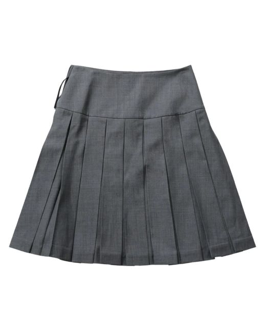 ShuShu/Tong Wool-blend Skirt Gray