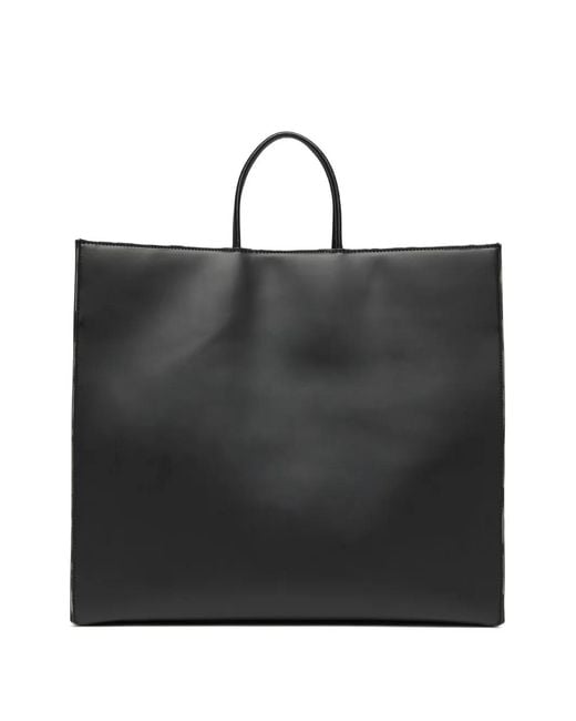 3D レザートートバッグ ブラック DIESEL ショッパー Lyst | Black in Bag Tote 3D Dsl DIESEL tote 2wey バッグ