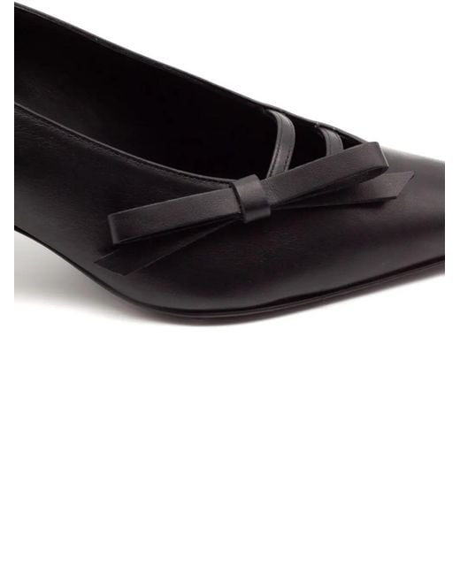 Gia Borghini Black Oli Bow-Detail Pumps