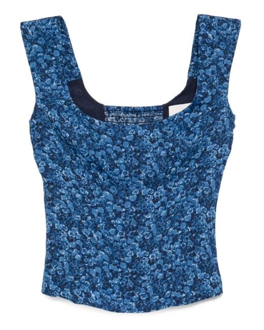 Reformation Blue Navi Top