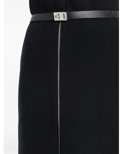 Ferragamo Black Logo Buckle Skirt