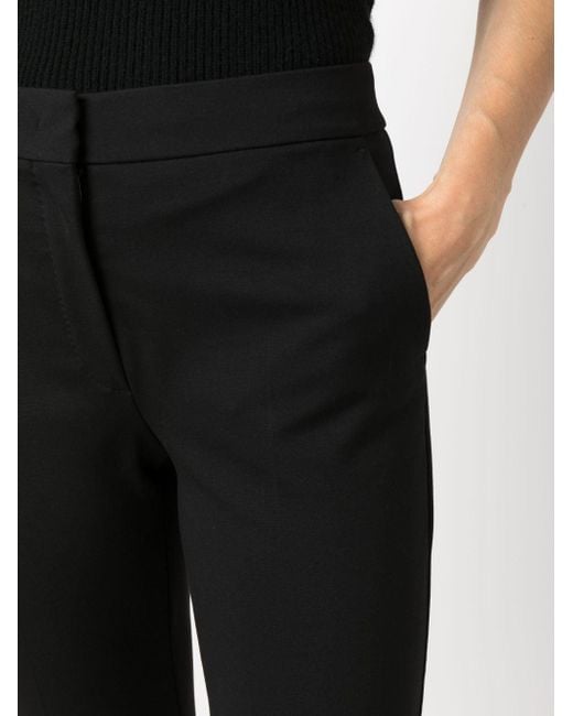 Max Mara Black High-waisted Cropped Trousers