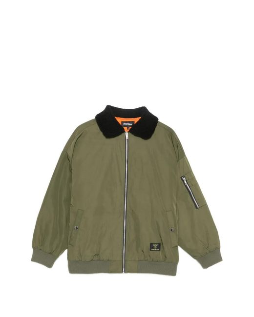 PEACE AND AFTER Green Zipped Embroidered Jacket for men