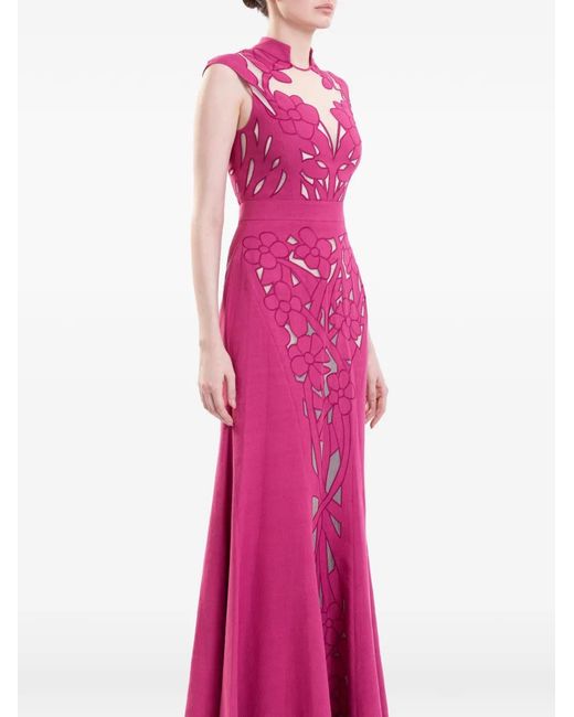 Saiid Kobeisy Pink Cut-Out Dress