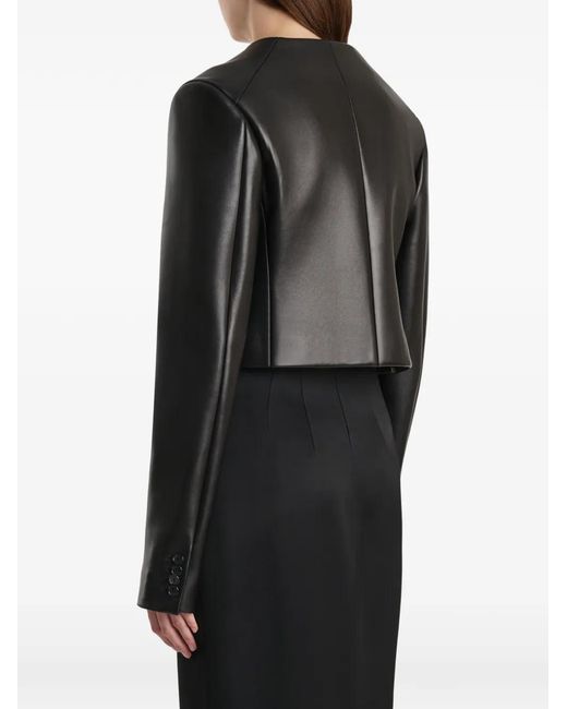 Khaite Black Leather Jacket