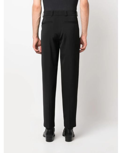 Acne Black Mid-Rise Tailored Trousers for men