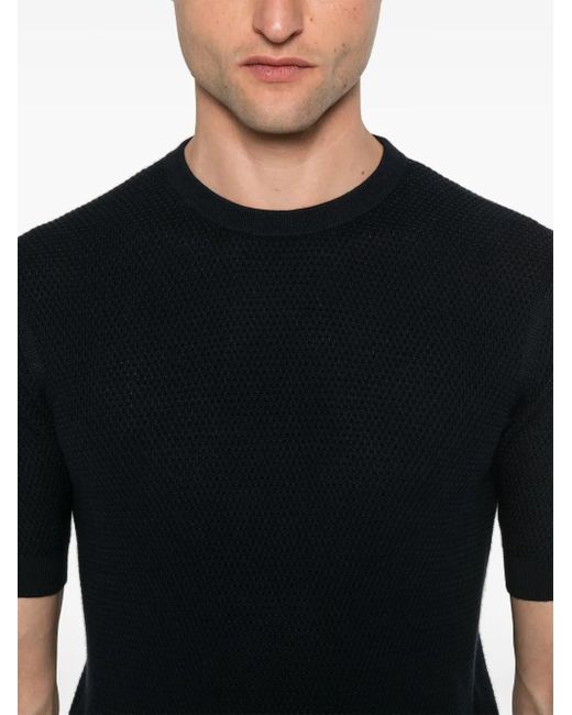 メンズ Zegna ニット Tシャツ Black