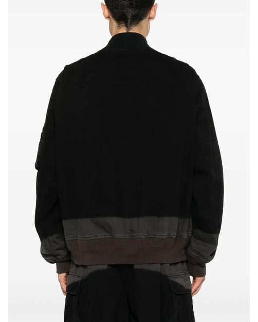 Sacai Black Garment-Dyed Jacket for men