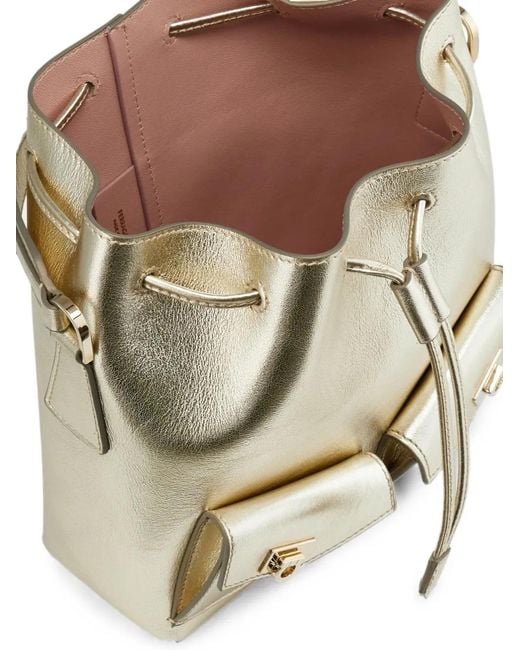 Ferragamo White Multipocket Bucket Bag