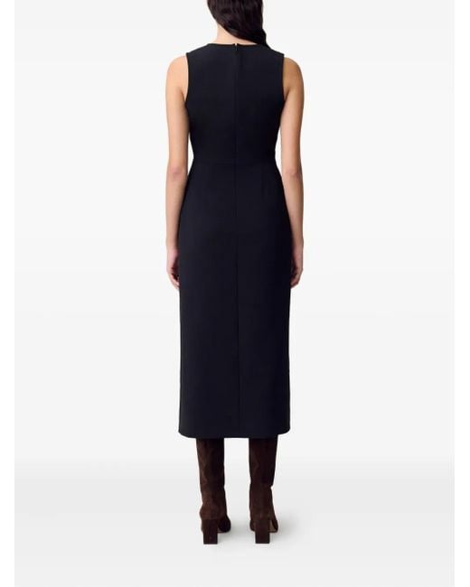 Claudie Pierlot Midi-Jurk Met Knoopdetail in het Black