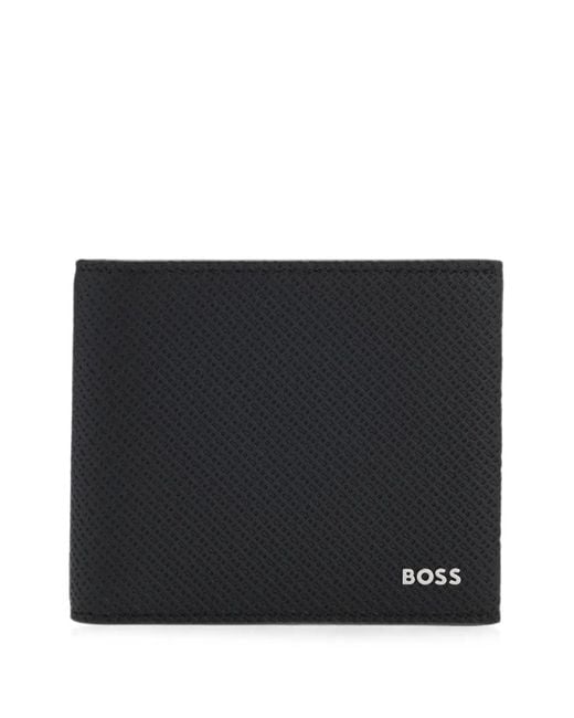 Boss Black Logo-Plaque Bifold Wallet for men