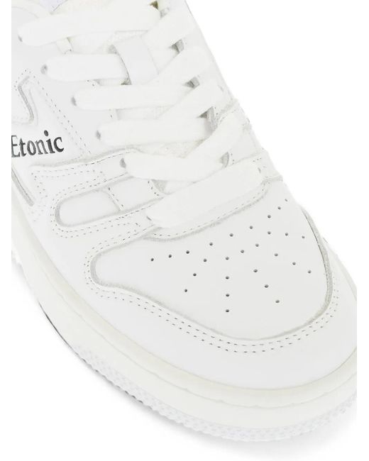 Etonic White B481 Logo-Print Leather Sneakers for men