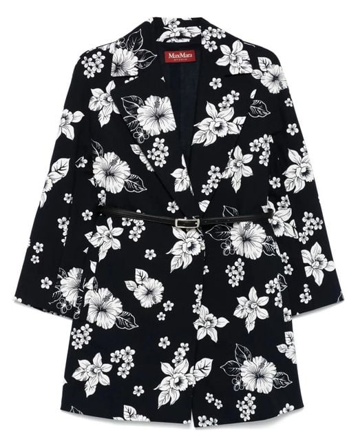 Max Mara Viterbo Jas in het Black