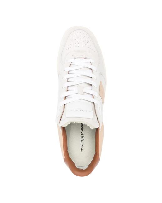 Philippe Model White Baskets En Daim À Empiècements for men