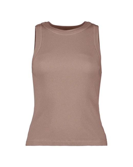 Citizens of Humanity Brown Ribbed Racerback Tank Top