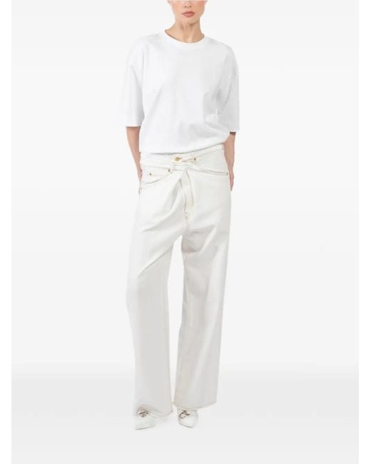 DARKPARK White Button-Fastening Jeans