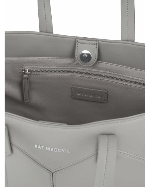 Kat Maconie Gray Medium Charlotte Geometric-Quilted Tote Bag