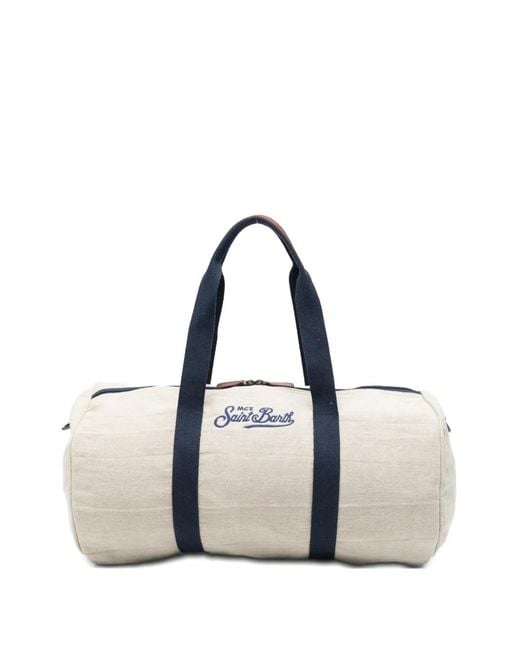 Mc2 Saint Barth Natural Jetleg Logo-Embroidered Holdall Bag for men