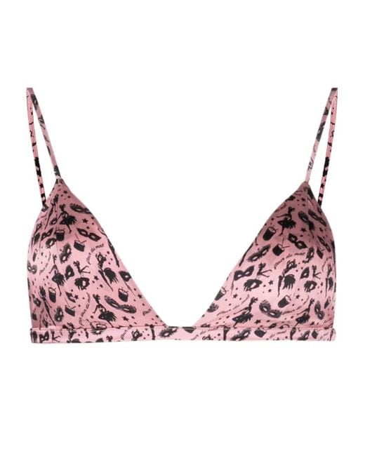 Fleur du Mal Luxe トライアングルカップ ブラ Pink