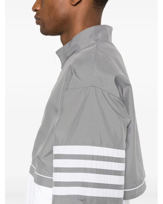 Thom Browne Gray 4Bar Colorblock Jacket for men
