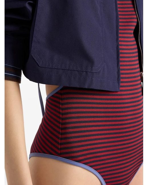 Prada Interlock Jersey Badpak in het Red