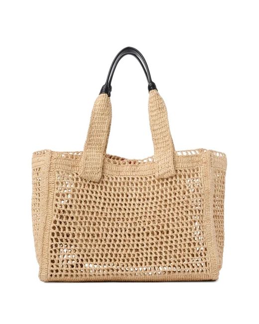 Chloé Natural Summer Banana Rafia Tote Bag